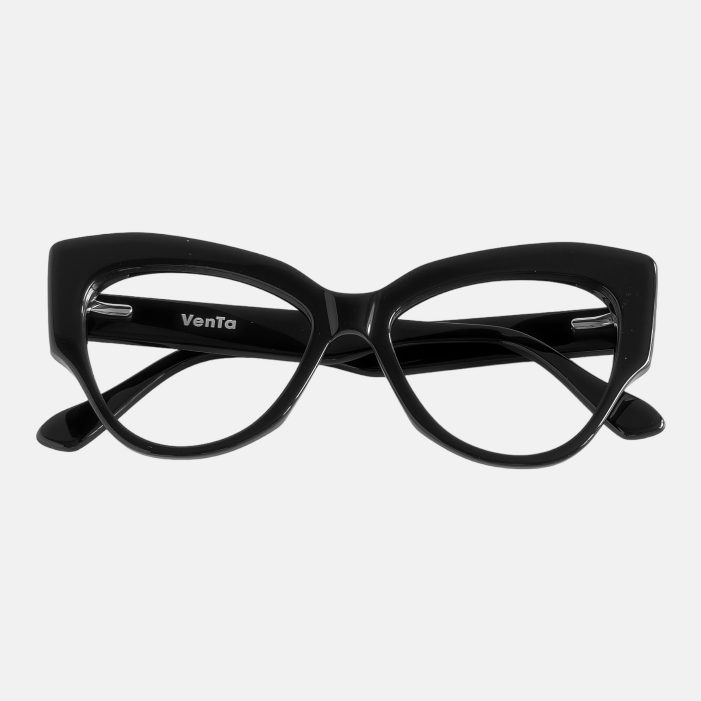 large black cat eye glasses